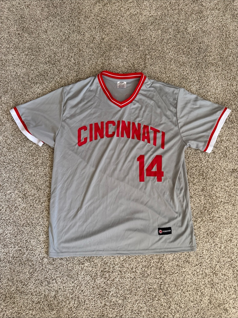 Apc Athletic Shirt Cincinnati Reds Pete Rose 14 Men’s Xl Gray